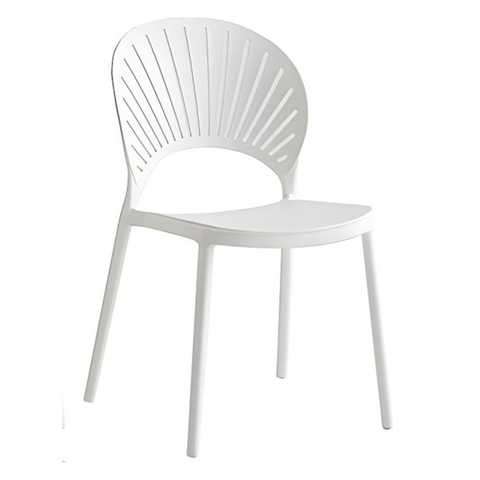 Olmecs Contemporary Style Plastic Open Side Chair Colorful Stacking Dining Chair for Home