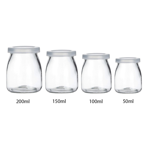 Willow Clear Glass Jars With PE Lids, Glass Yogurt/Pudding/Jam/ Jelly/ Honey Container 100ml (120Pcs/Ctn) (Copy)