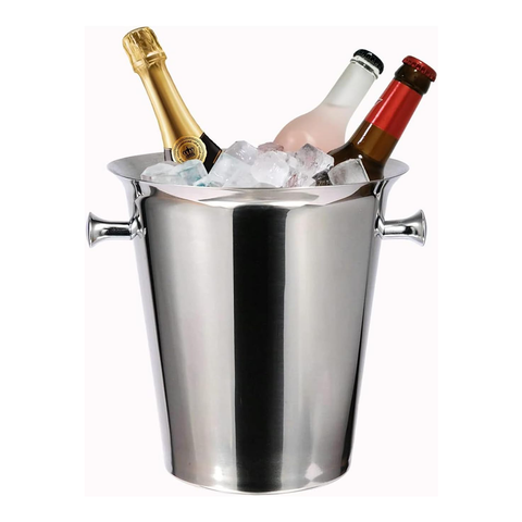 Ice Bucket 5L Stainless Steel Beverage Tub for Parties Large Drink Bucket