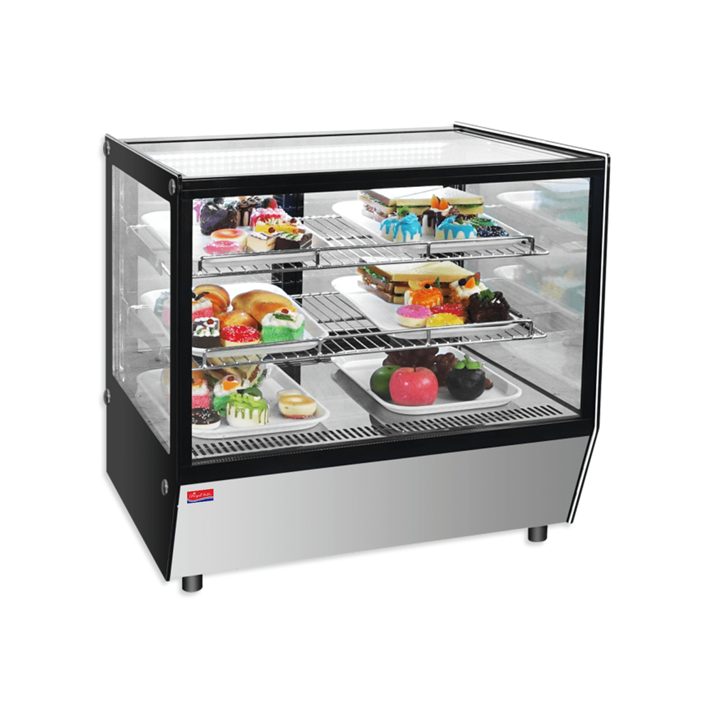 Royal Best  Right-angle Twin-deck Countertop Cake Showcase