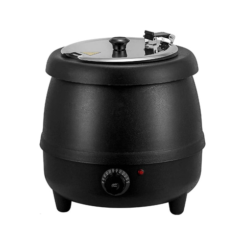 Royal Best  10 L Large Capacity Soup Kettle Warmer, with Stainless Steel Hinged Lid Commercial Restaurant Soup Warmer Pot