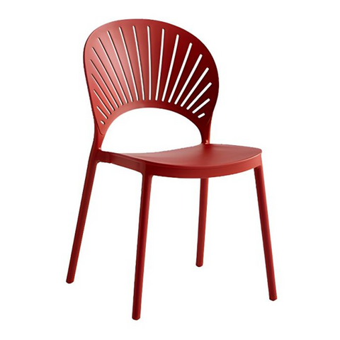 Olmecs Contemporary Style Plastic Open Side Chair Colorful Stacking Dining Chair for Home