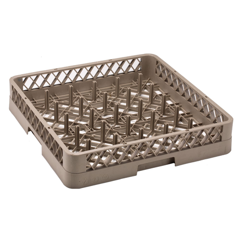 Plate Basket with 25 Fingers, Flush Basket for The Gastro Dishwasher - Brown (50x50x10 Cms)