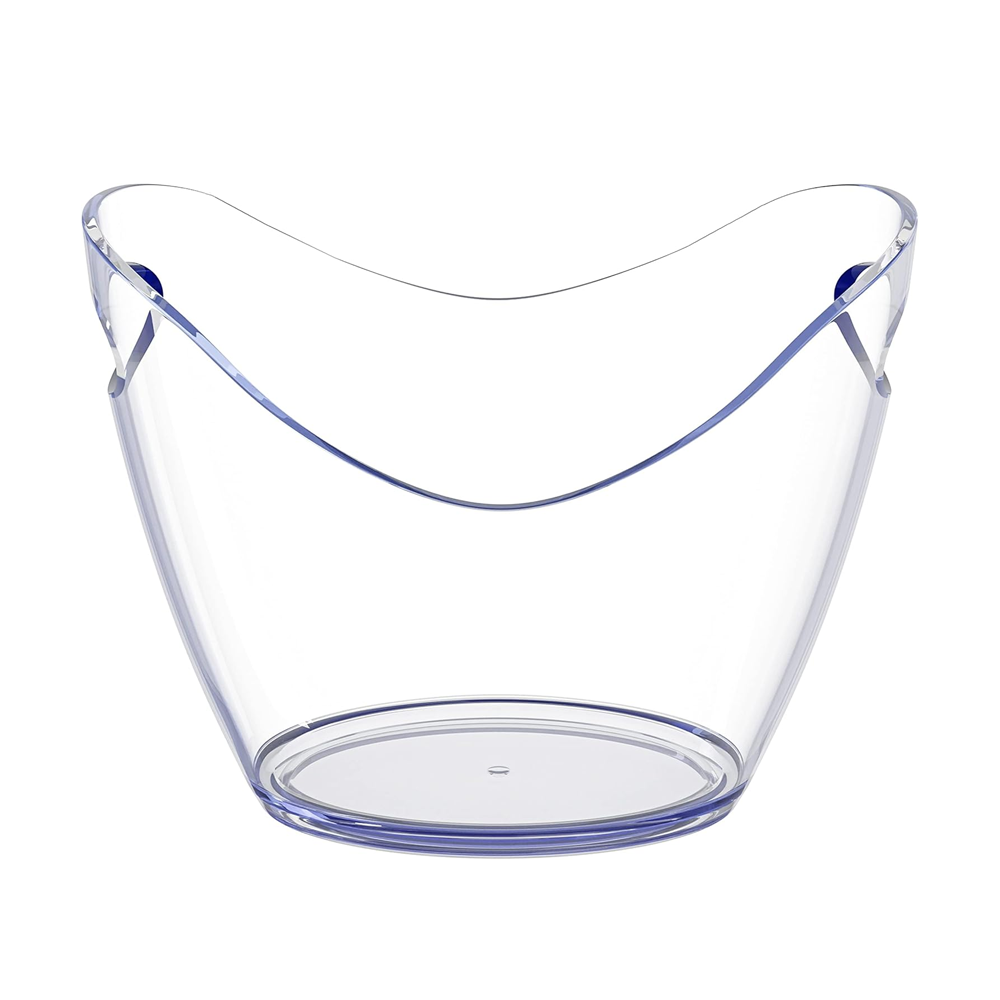 Party Beverage Tub Clear Acrylic Food Grade Ice Bucket,  (27x20x19 Cms)