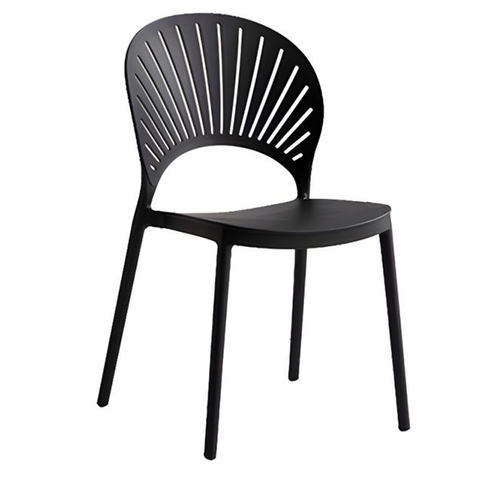 Olmecs Contemporary Style Plastic Open Side Chair Colorful Stacking Dining Chair for Home