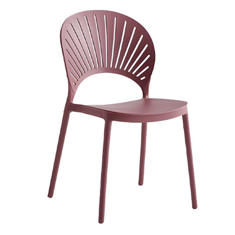 Olmecs Contemporary Style Plastic Open Side Chair Colorful Stacking Dining Chair for Home