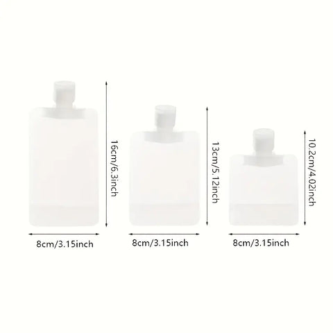 Willow 12pcs Portable Disposable Travel Pouches for Packing Sauces, Cosmetics, Shampoo, Lotion, Shower Gel and Toiletries.