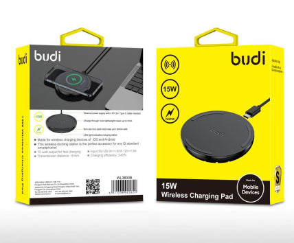 Budi WL3600B / WL3600W 15W wireless charger