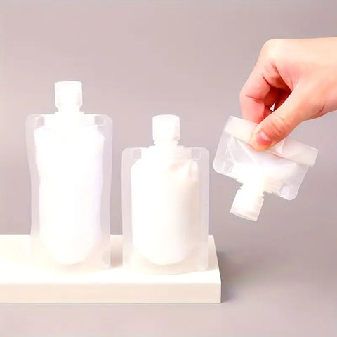 Willow 12pcs Portable Disposable Travel Pouches for Packing Sauces, Cosmetics, Shampoo, Lotion, Shower Gel and Toiletries.