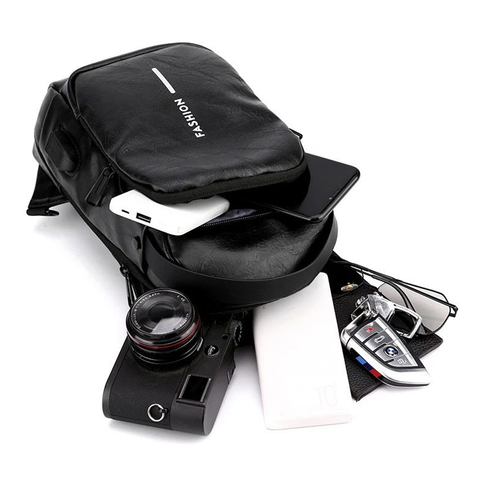 Men's password lock sling bag, Anti-theft chest bag