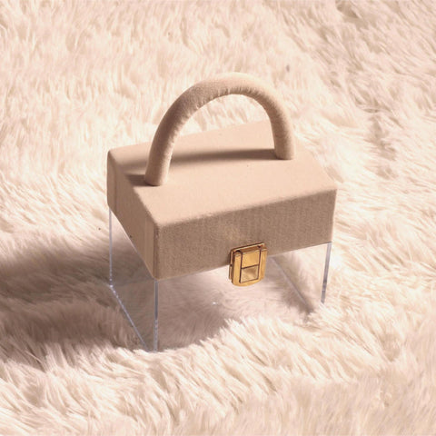 Small Clear Acrylic Gift Box  with Velvet Cover and Handle (11x10x8.5 Cms) - Willow