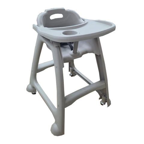 Olmecs Baby Chair with Wheels For Restaurant Base Grey