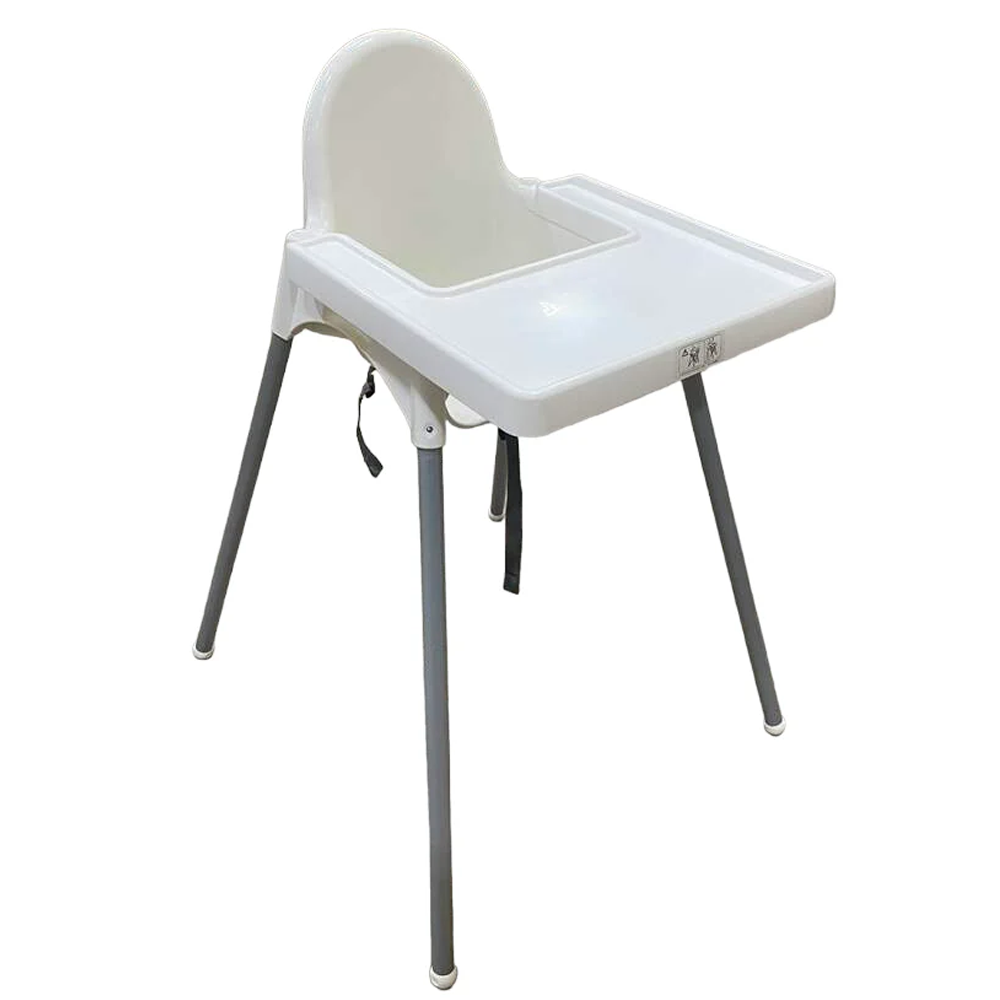 Olmecs Highchair with Tray for Restaurant - White