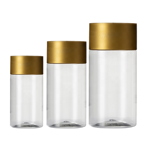 Willow Clear PET Plastic Packing Tube Bottle for Biscuits Cookies Spice & Nuts (300ML) 240 Pcs / Carton