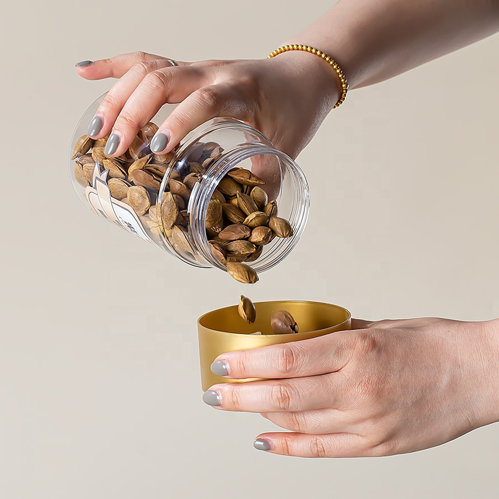 Willow Clear PET Plastic Packing Tube Bottle for Biscuits Cookies Spice & Nuts (300ML) 240 Pcs / Carton