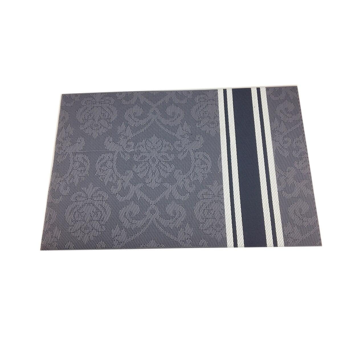 Kitchen Dinning Mats Set PVC Placemats Non-slip Table Mats Retro Luxury Court Style Heat-resistant (10Pc Set)