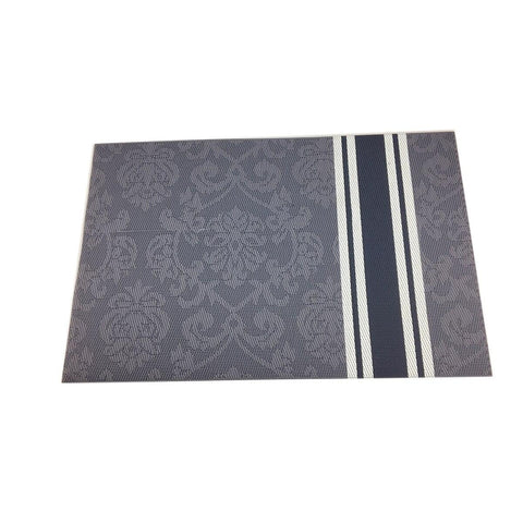 Kitchen Dinning Mats Set PVC Placemats Non-slip Table Mats Retro Luxury Court Style Heat-resistant (10Pc Set)