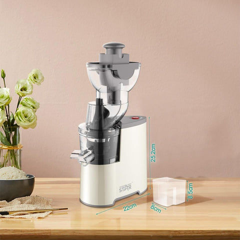 Winning Star Citrus Juicer, 300ml, Automatic Suction, Anti-Backflow Mechanism, Double Locking System, 150W, Beige.