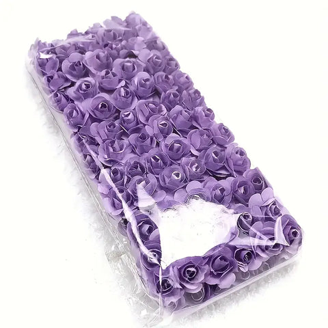 Willow 0.5" Mini Paper Flowers for Crafts Paper Roses for Scrapbooking  Card Decoration 144pcs
