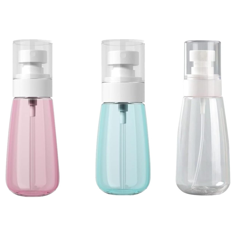 Willow 6pcs Small Spray Bottle, Travel Size Spray Bottles Refillable Fine Mist Hair Sprayer Cosmetic Liquid Container Plastic Spray Bottles for Perfume, Essential Oils, Toners (1oz/30ml / 60ml)