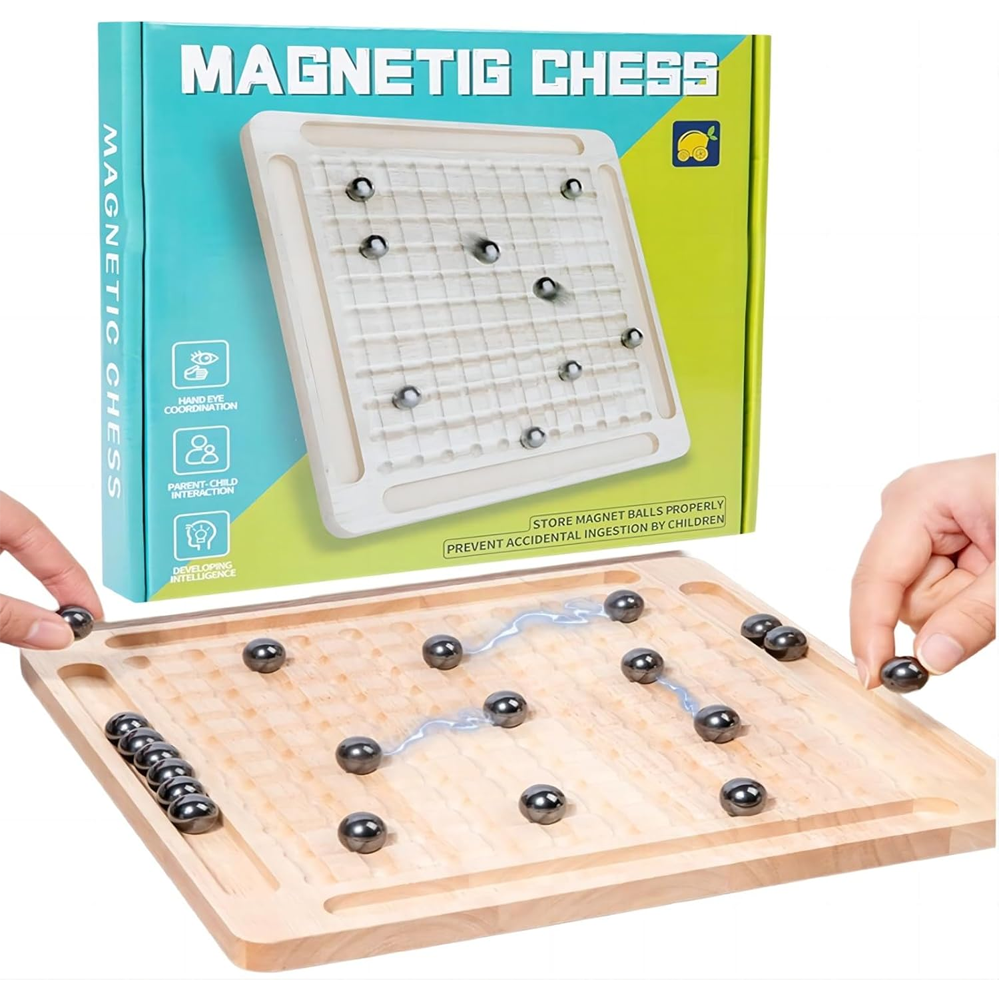 emma Magnetic Chess Set with Wooden Board for Kids Adults