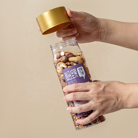 Willow Clear PET Plastic Packing Tube Bottle for Biscuits Cookies Spice & Nuts (300ML) 240 Pcs / Carton