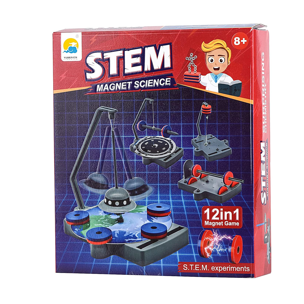 Science Magnets Mini Kit emma 12-in-1 Magnet Science Kit Toys|12 STEM Magnetic Science Experime ...