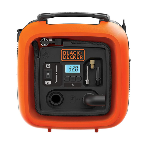 Black+Decker Electric Air Inflator Compressor Orange