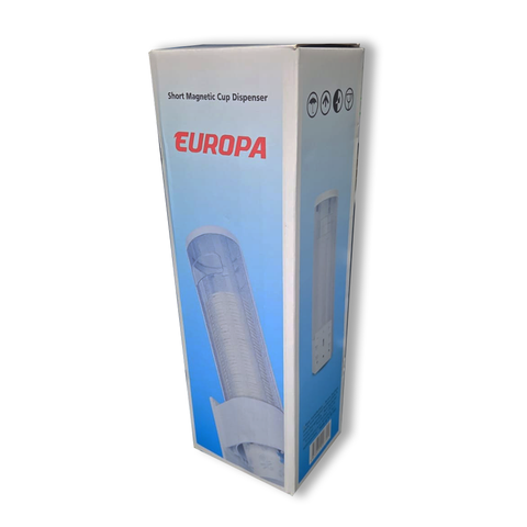 Europa Short Magnetic Paper Cup Dispenser Dia 8.5cms 50 Cups Convenient Container