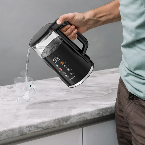 Lepresso 2200w 1.7l Electric Kettle With Auto Shut-Off & Digital Display - Black