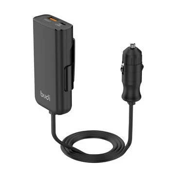 Budi 118W PD 100W QC 3.0 Car Charger Black CC069B