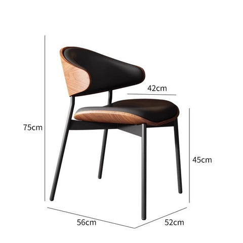 Olmecs Modern Wood & Leather Chairs for Home & Restaurant