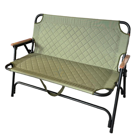 Foldable Outdoor Camping Chair Beige– 2 seater