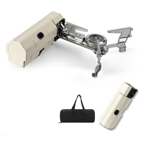 Portable Foldable Compact Camping Stove for Outdoor Cooking, Hiking, Backpacking & Emergency Use (Khaki)