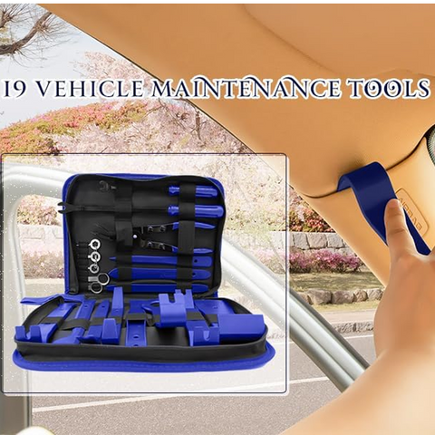 19pcs Trim Removal Tools Clip Pliers, Car Panel Door Audio Trim Removal Tool Kit