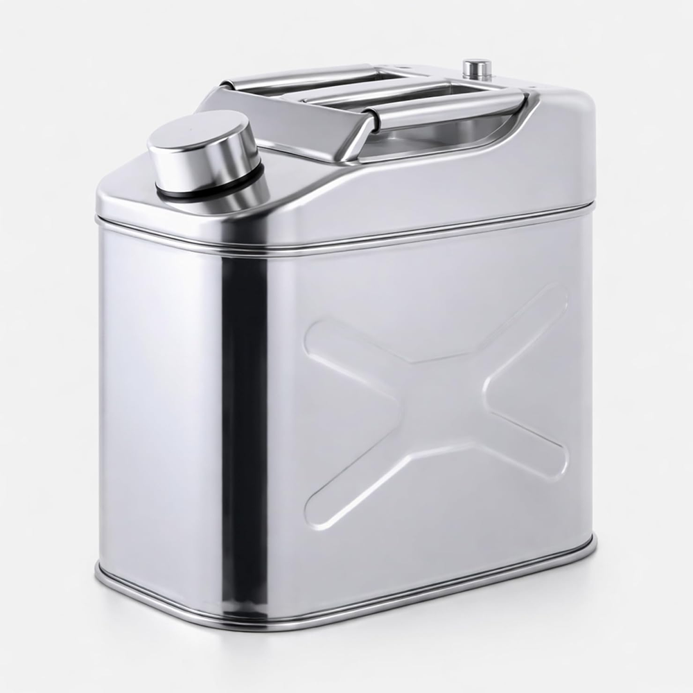 Military Metal Jerry Can 10L Silver For Cars, Jeeps & Other Vehicles