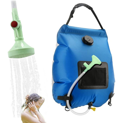 Portable Solar Camp Shower Bag Blue– 5 Gallons/20 Litres | Outdoor Camping Shower for Hiking