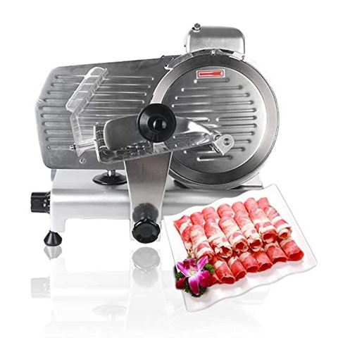 Olmecs  Meat Slicer Electric Food Slicer Commercial Deli Slicer 240W Hotpot Beef Mutton Chips Cutting Machine 10 Inch 12inch Blade