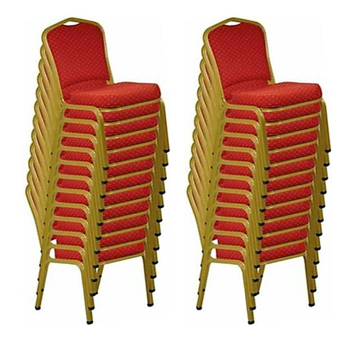 Olmecs Single Banquet Chair for Hall, Marriage, Stackable - RED