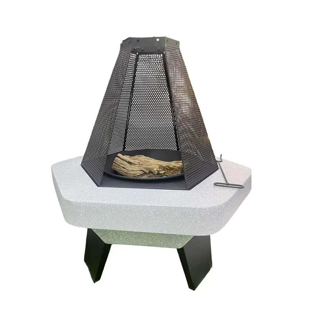 Olmecs Outdoor Fire Pit BBQ Grill Garden Stove Fireplace High Mesh Large Capacity