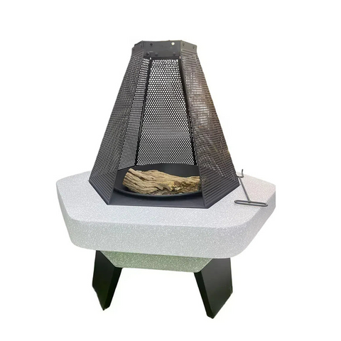 Olmecs Outdoor Fire Pit BBQ Grill Garden Stove Fireplace High Mesh Large Capacity