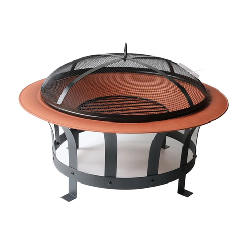 Olmecs Garden Fire Pit Table Round Fire Bowl BBQ Heating Stove