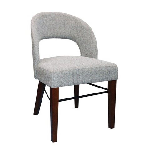 Olmecs  Deluxe Furniture Solid Wooden Dining Chair with Grey Fabric JP1284