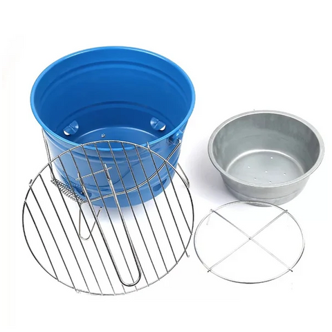 Olmecs Portable Camping BBQ Fire Pit Charcoal Round Stove