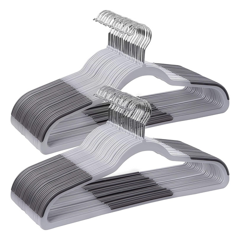 Willow 30-Pack Plastic Coat Hangers, Heavy Duty Durable Hangers with Non-Slip Piece,