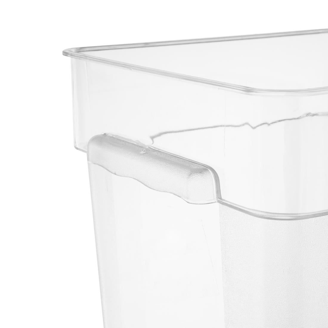 Olmecs Clear Polycarbonate Square Container 22Ltr (28x28x40 Cms) with Lid