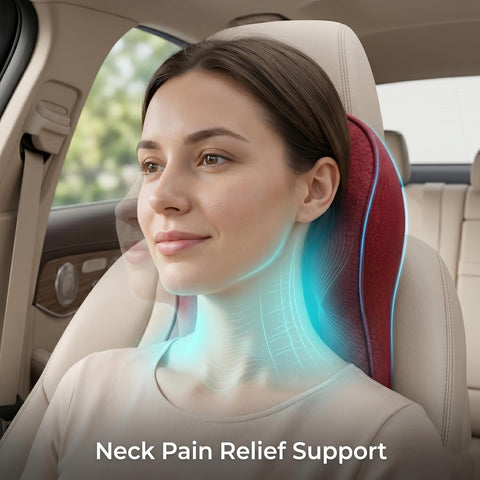 Ergonomic Headrest & Waist Support Pillow, Long Drive Comfort