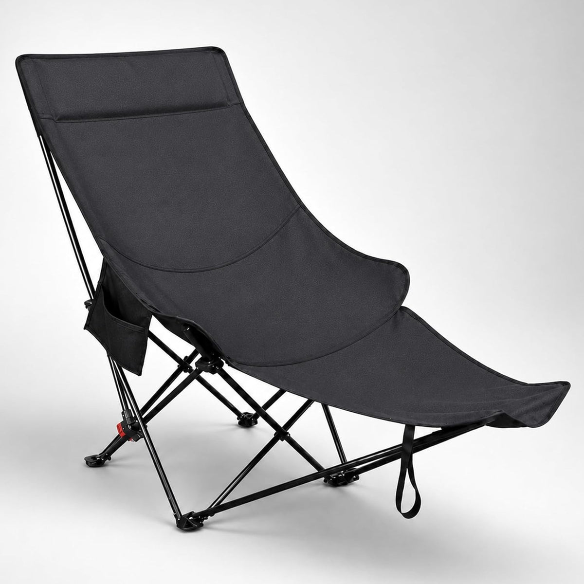 Portable Folding Camping Lounge Chair – Lightweight Reclining Outdoor Lounger with Adjustable Backrest