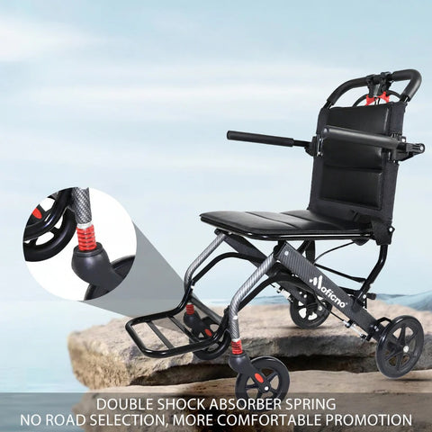 Ultra Light Aluminum Foldable Wheelchair – Compact Travel Wheelchair