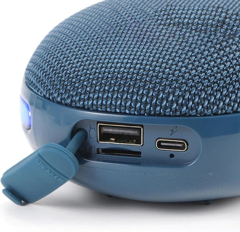 Portable Heavy Bass Bluetooth Speaker with RGB LED Lights, Wireless Speaker with Carry Handle